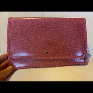 Stoney Clover Lane Pink Glitter Travel Jewelry Case